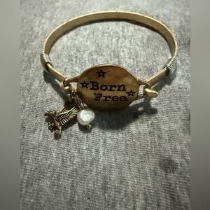 Gold 'Born Free' Bracelet with Charms